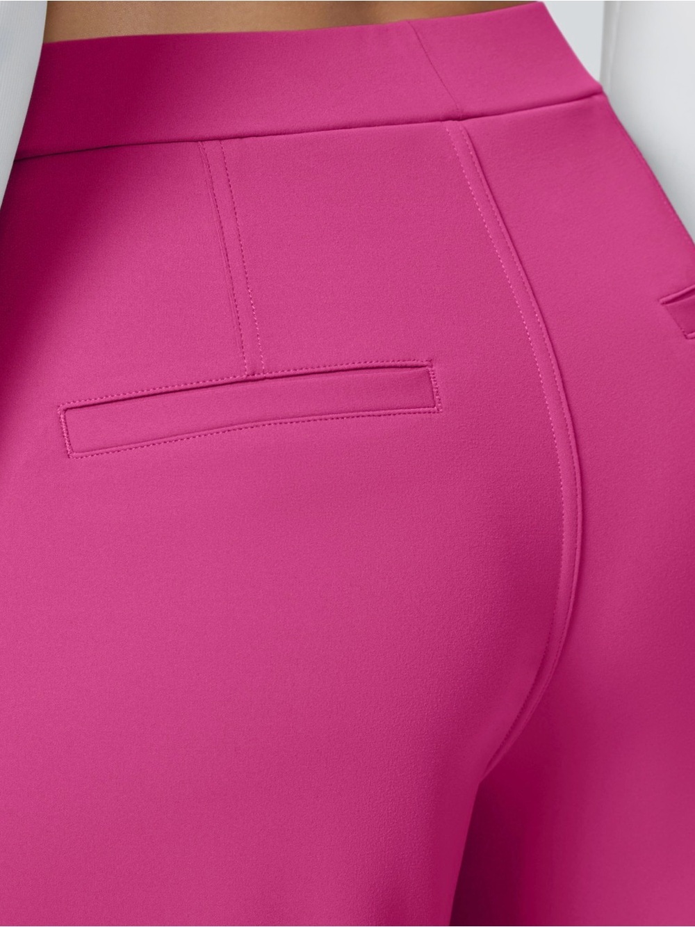 HALARA Wide-Leg High-Rise Pants - Magenta - Picture 3 of 5